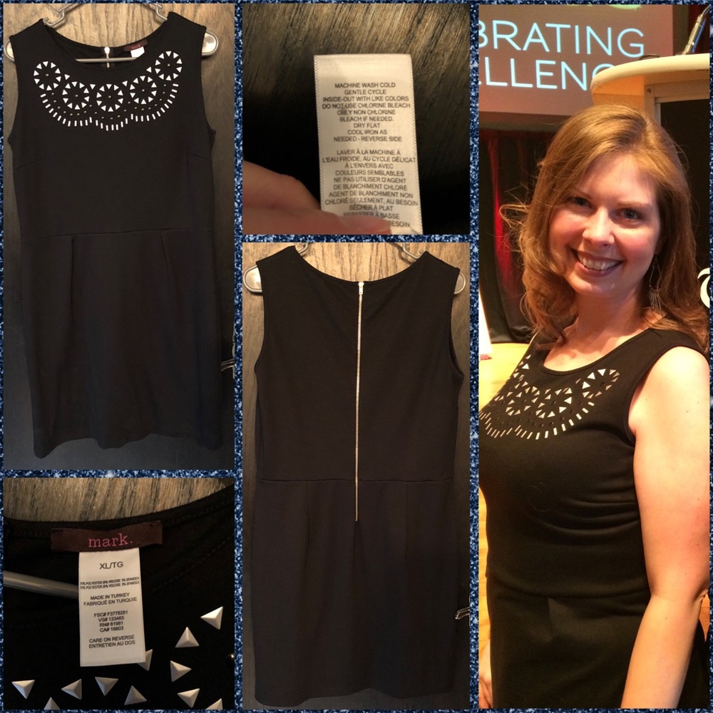 Sleeveless LBD with silver stud design